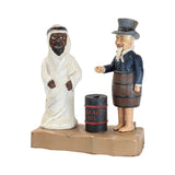 1975 John Wright "Uncle Sam & Arab Oil" Cast Iron Mechanical Bank