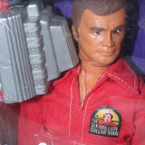 1975 Kenner Col. Steve Austin - Six Million Dollar Man Doll With Box And Engine Block