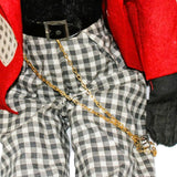 1945 - 1955 "Willie The Wolf" Doll by Gund Manufacturing With Button and Gold Link Chain