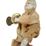 Rare Early 1900’s German Clapper Composition Clown and Drum Roll on Stick