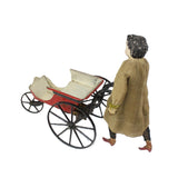 Rare Working W.M.F Goodwin Late Mechanize Walking Doll and Baby Carriage 1880’s