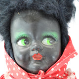 1930's - 1940's Soft Head & Hand Black Rag Doll