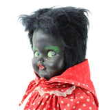1930's - 1940's Soft Head & Hand Black Rag Doll