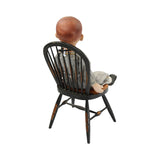 Rare 1954 Rootie Kazootie Baseball Effanbee Doll, Baseball Star Book & Wooden Spindle Chair
