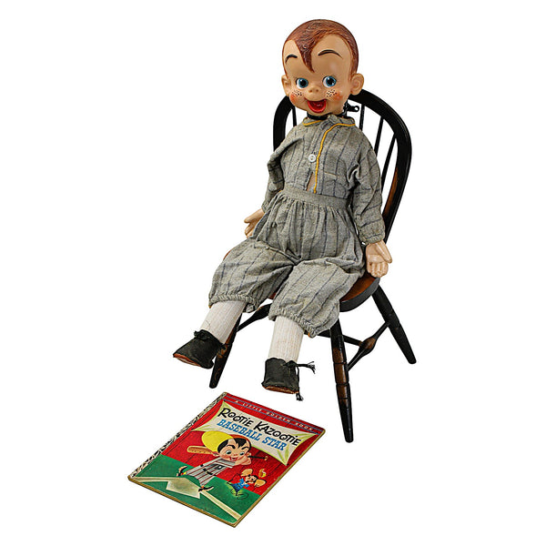 Rare 1954 Rootie Kazootie Baseball Effanbee Doll & Baseball Star Book
