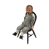 Rare 1954 Rootie Kazootie Baseball Effanbee Doll, Baseball Star Book & Wooden Spindle Chair