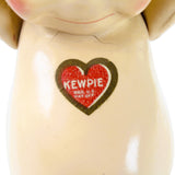 Antique 8 1/2" Tall Composite Kewpie Doll with Heart Sticker & Green Wings