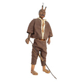 Antique 33-1/2" Tall Hand Carved Wooden Devil Puppet With Iron Control Rods