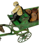 1920’s Cast Iron Kenton Horse Drawn Green Wagon With Driver