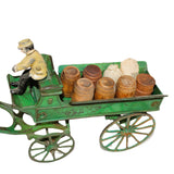 1920’s Cast Iron Kenton Horse Drawn Green Wagon With Driver