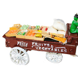 Cast Iron Horse Drawn Fruit and Vegetable Wagon