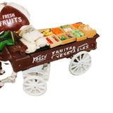 Cast Iron Horse Drawn Fruit and Vegetable Wagon