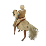 Extremely Rare 1900 German Hide Covered Wind-Up Bucking Bronco with Well-Dressed Rider