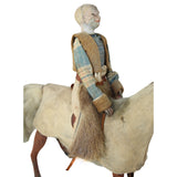 Extremely Rare 1900 German Hide Covered Wind-Up Bucking Bronco with Well-Dressed Rider