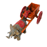 Cast Iron Cairo Express Elephant Pulling Express Wagon with Driver (Reproduction)