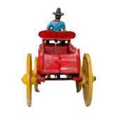 Vintage Cast Iron Two Horse Wagon & Cowboy