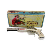 1950’s Hubley Flintlock Double Barrel Pirate Pistol Toy Cap Gun With Box