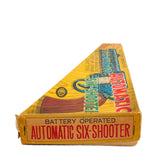 Sonsco (Japan) Litho Tin Automatic Six Shooter With Box