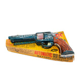 Sonsco (Japan) Litho Tin Automatic Six Shooter With Box