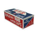 Vintage Carton Of 60 Boxes Of E.F.S. Brand 50 Shot Paper Caps (5 Rolls per Box)