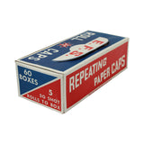 Vintage Carton Of 60 Boxes Of E.F.S. Brand 50 Shot Paper Caps (5 Rolls per Box)