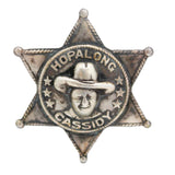 Rare Early 1950’s Hopalong Cassidy Sterling Silver Badge And Pin