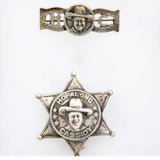 Rare Early 1950’s Hopalong Cassidy Sterling Silver Badge And Pin