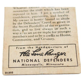 1941 Lone Ranger Silver Bullet Defender Leaflet & Bullet