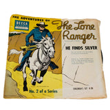 Late 1940’s- Early 1950’s Lone Ranger Oak Record Player With Records