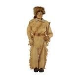 Signed 1962 Helen Bullard Carved Wood Davy Crockett Doll with Fringe Clothing and Accessories 								$225