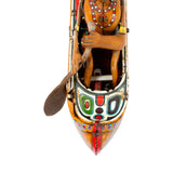 Rare Tin Lithograph Tom Tom Indian Friction Drive Canoe Boat