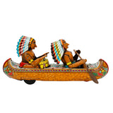 Rare Tin Lithograph Tom Tom Indian Friction Drive Canoe Boat