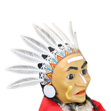 1950's TN Japan Brave Eagle Indian Chief Battery-Operated Toy Drummer (Not Working)