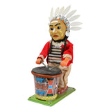 1950's TN Japan Brave Eagle Indian Chief Battery-Operated Toy Drummer (Not Working)