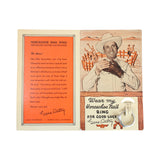 1950's Gene Autry Horseshoe Nail Ring on Original Retailers Card Stock
