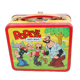 A 1980 Aladdin Popeye Metal Lunch Box and a 1961 Popeye Bell Ringer Toy