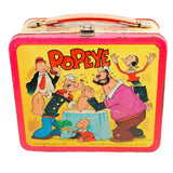 A 1980 Aladdin Popeye Metal Lunch Box and a 1961 Popeye Bell Ringer Toy