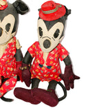 1930’s / Early 1940’s Vintage Mickey & Minnie Mouse Cloth Dolls