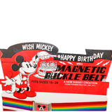 1978 Mint Mickey Mouse Magnetic Buckle Belt Store Display With 5 Belts