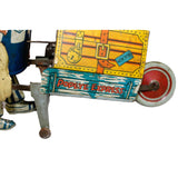 1930’s Marx Mechanical Tin Litho Wind-Up Popeye Express Baggage Carrier With Moving Parrot