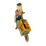 1930’s Marx Mechanical Tin Litho Wind-Up Popeye Express Baggage Carrier With Moving Parrot