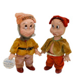 Two 1939 Walt Disney Dwarfs From Snow White Manufactured Knickerbocker Toy Co.