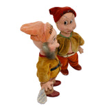 Two 1939 Walt Disney Dwarfs From Snow White Manufactured Knickerbocker Toy Co.