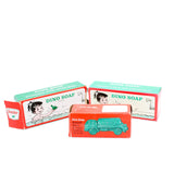 2 New Boxes Of Dino Dinosaur Shaped Soap And 1 New Box of DIno Sinclair Heating Oil Truck Shaped Soap