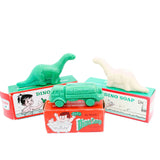 2 New Boxes Of Dino Dinosaur Shaped Soap And 1 New Box of DIno Sinclair Heating Oil Truck Shaped Soap