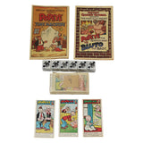A Vintage Glass & Wood Cased Set Of Popeye Collectibles