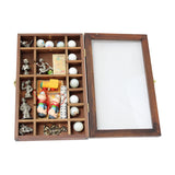 A Vintage Glass & Wood Cased Set Of Popeye Collectibles