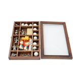 A Vintage Glass & Wood Cased Set Of Popeye Collectibles