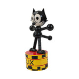 1960's Felix The Cat Collapsable Push Button Wooden Puppet