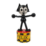 1960's Felix The Cat Collapsable Push Button Wooden Puppet